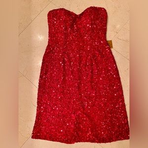 NWT Scala Red Beaded Dress M